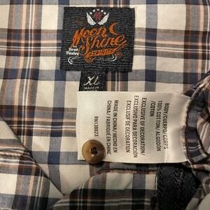 Moonshine Spirit Brad Paisley Short Sleeve Plaid Shirt snap western XL‎ Rodeo